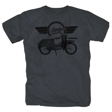 Schwalbe Simson Moped DDR Ostdeutschland Kult Fun T-Shirt S-3XL darkgrey
