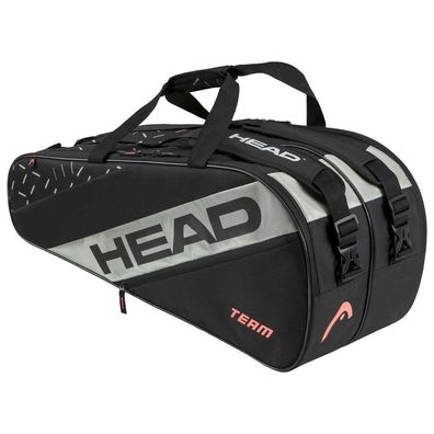 Head Team Racquet Bag L Black/ Gray Tennistasche Schlägertasche