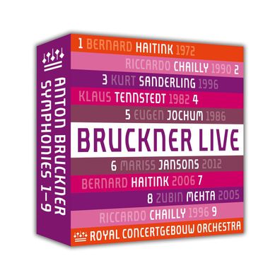 Anton Bruckner (1824-1896): Symphonien Nr.1-9 (Bruckner Live - Royal Concertgebouw...