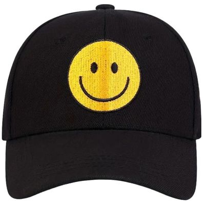 Smiley Schwarze Cap - Emoticon Smilie Trucker Caps Kappen Mützen Hüte Snapbacks