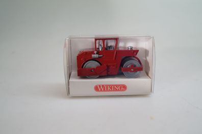 1:87 Wiking 650 02 20 Straßenwalze rot, neu
