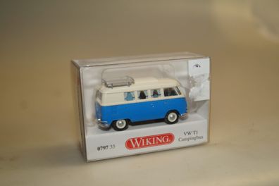 1:87 Wiking 0797 33 VW T1 Campingbus blau, neuw./ OVP