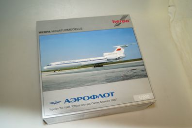 1:200 Herpa Wings 553995 Aeroflot Tupolev TU-154B Olympic Carrier, neuw./ ovp
