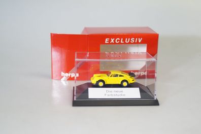 1:87 Herpa exclusiv Porsche Farbstudie gelb, neuw./ ovp/ weiße UVP