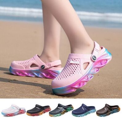 Frauen Sommerschuhe Geschlossene Zehe Sandalen gleiten Unisex Komfortabel Strand