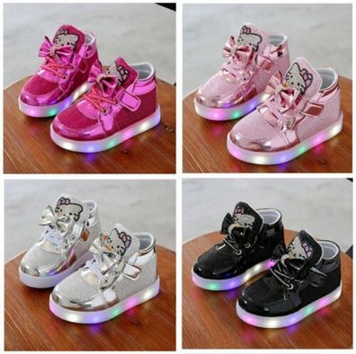 Blinkende Schuhe Baby Kinder Madchen LED Leuchtende Sneakers Blinkschuhe @1