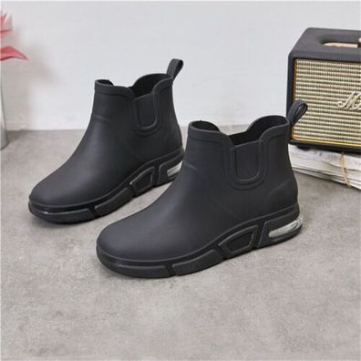 Herren Knochel Kurze Regenstiefel Wasserdichte Rutschfeste GummiSchuhe neu