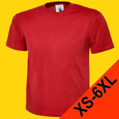 Unisex T-Shirt UC301 Uneek 100% Baumwolle 180g/ m² rot (Gr. XS-6XL)