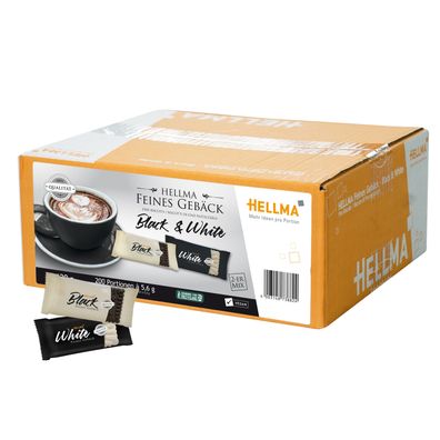 Hellma 70103882 Feines Gebäck Black & White - Kakao / Vanille, 200 Stück