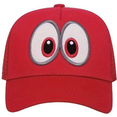 Krümmelmonster Rote Trucker Cap - Kappen Mützen Snapbacks Caps Beanie Hüte Hats