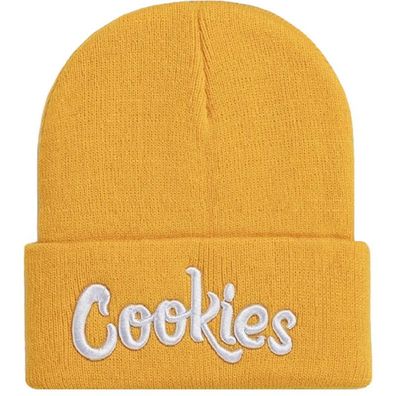Cookies Gelb-Weiße Beanie Mütze - Fashion Mützen Caps Snapbacks Kappen Hüte Hats
