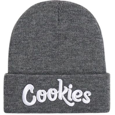 Cookies Grau-Weiße Beanie Mütze - Fashion Mützen Caps Snapbacks Kappen Hüte Hats