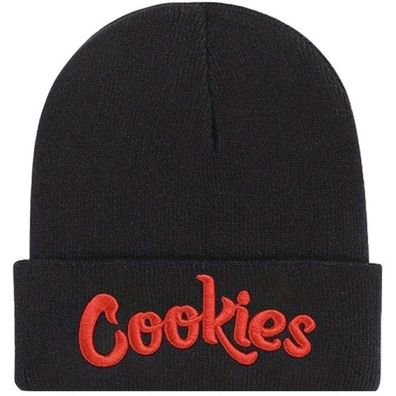Cookies Schwarz-Rote Beanie Mütze - Fashion Mützen Caps Snapbacks Kappen Hüte Hats