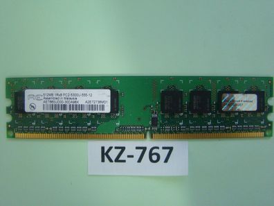 Aeneon AET660UD00-30DA98X' 512 MB DDR2-RAM 1Rx8 PC2-5300U CL5 ' #Kz-767