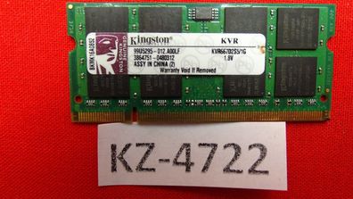 1 GB DDR2 RAM PC2-5300S Laptop-Memory Kingston KVR667D2S5/1G