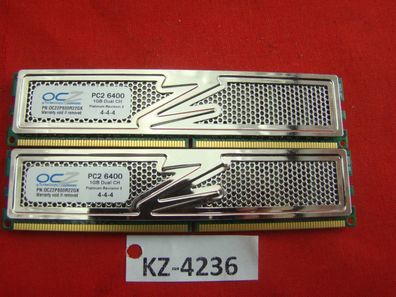 2 GB (2 x 1GB) DDR2-RAM PC2-6400U CL4 Platinum Revision 2 'OCZ OCZ2P800R22GK'