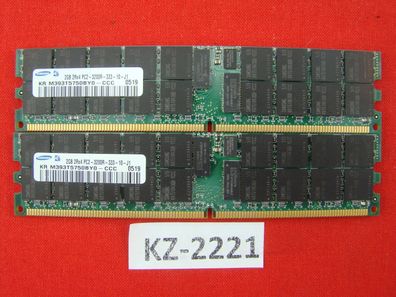 4GB 2x2GB Samsung DDR2 M393T5750BY0-CCC 400MHz ECC Server Memory 2Rx4 #KZ-2221