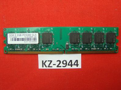 2GB DDR2 RAM Arbeitsspeicher PC 667 PC 5300U SLZ2128M8-J6E #KZ-2944