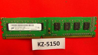 2GB Micron DDR3 RAM 1Rx8 PC3-10600U-9-11-A1 MT8JTF25664AZ-1G4M1 1333Mhz
