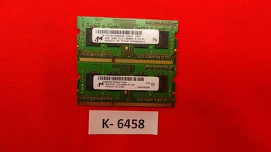 2x Speicher 2GB 1RX8 PC3-10600S-9-11-B1 MT8JSF25664HZ-1G4D1