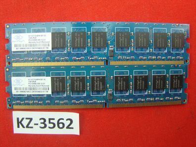 2x 1GB Nanya 2Rx8 PC2-5300E 667Mhz #KZ-3562