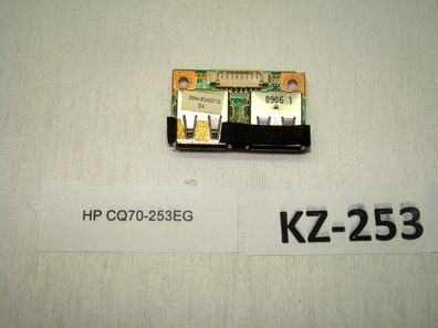 HP CQ70-253EG USB-Anschluss Platine Anschluss #KZ-253