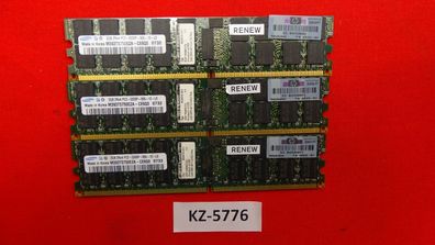 3x Samsung Arbeitsspeicher M393T5750EZA-CE6Q0 2GB 2Rx4 PC2-5300P-55-12-L0 DDR2