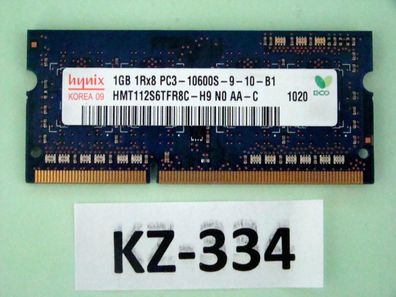 HYNIX 1GB PC3-10600S PC3-10600S-9-10-B1 HMT112S6TFR8C-H9 NO AA-C LAPTOP#KZ-334