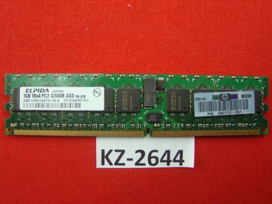 1GB Elpida DDR2-400 PC2-3200R 1Rx4 EBE10RD4AEFA-4A-E 73P2870 345113-051 #KZ-2644