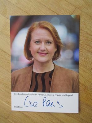 Bundesministerin Die Grünen Lisa Paus - handsigniertes Autogramm!!