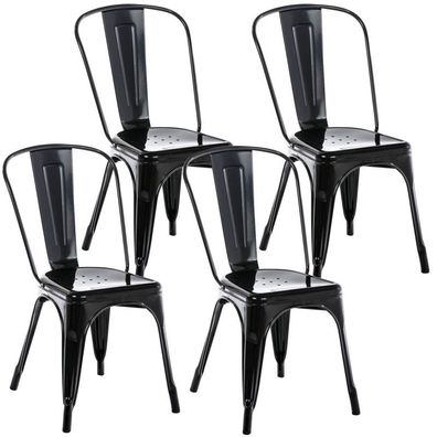 4er Set Stuhl Benedikt (Farbe: schwarz)