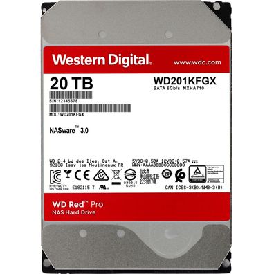 WD 20TB WD201KFGX Red Pro 7200 SA3 - Western Digital WD201KFGX - (PC Zubehoe...