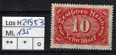 Los H21953: Deutsches Reich Mi. 195 * *