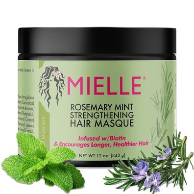 Haarmaske Haarwachstum Haarkur Stärkend Rosmarin Aroma Minze Mielle Organics