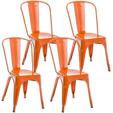 4er Set Stuhl Benedikt (Farbe: orange)
