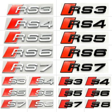 RS3 RS4 RS5 RS6 Emblem rs3 Grill Kühlergrill rs4 Frontgrill RS7 Badge RS8 Aufkleber
