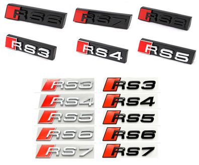 RS3 RS4 RS5 RS6 Auto Schriftzug S3 Emblem Hinten Heckklappe RS3 Badge S3 Aufkleber