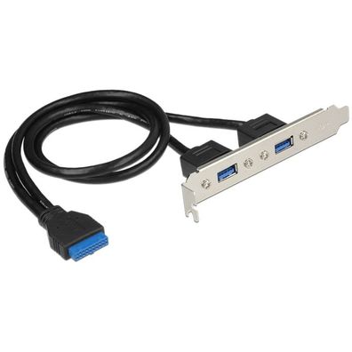 DeLOCK Slotblech 1x 19P>2x USB 3.0 - DeLOCK 84836 - (PC Zubehoer / Kabel / Adapter)