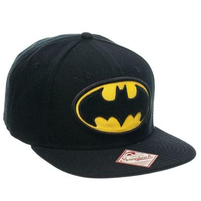 Batman Schwarze 3D Logo Cap - DC Comics Kappen Mützen Snapback Caps Hats Capys Hüte