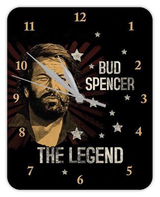 Bud Spencer & Terence Hill, The Legend - Wanduhr aus Blech 20 x 25 cm KUB02