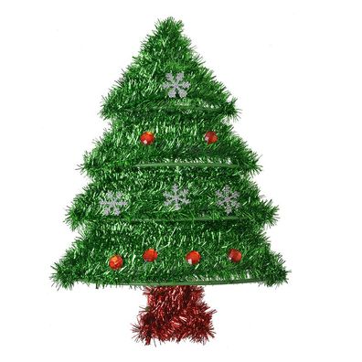 Clayre & Eef Wanddekoration Weihnachtsbaum 35 cm Grün Kunststoff (Gr. 25x3x35 cm)