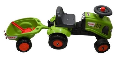 Falk - Traktor Claas mit Anhänger ab 12 Monaten Schaufel und Rechen inklusive * A
