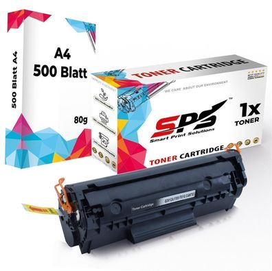 Druckerpapier A4 + 1x Kompatibel für HP Laserjet 1022 Toner 12A Q2612A Schwarz