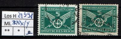 Los H21997: Deutsches Reich Mi. 370 x + y, gest.