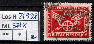 Los H21998: Deutsches Reich Mi. 371 x, gest.