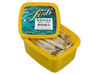 Petman fish Stinte ganz Fischfutter tiefgekühlt 100 g (Inhalt Paket: 8 Stück)