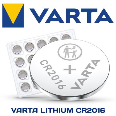 Varta Lithium Knopfzellen CR2016 1-20 Stück
