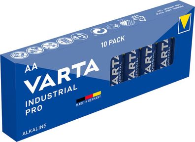 Varta Industrial Pro AA Alkaline Batterien 10x Pack