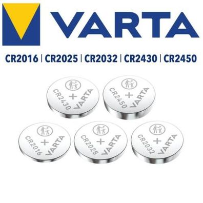 Varta Lithium Knopfzellen Batterien CR2430 l CR2032 l CR2016 | CR2450 | CR2025