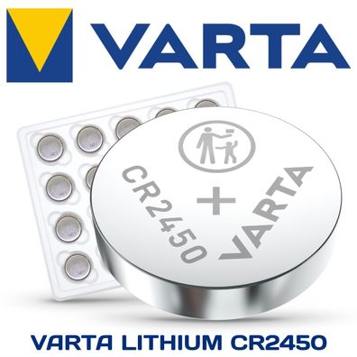 Varta Lithium Knopfzellen CR2450 CR2016 1-20 Stück